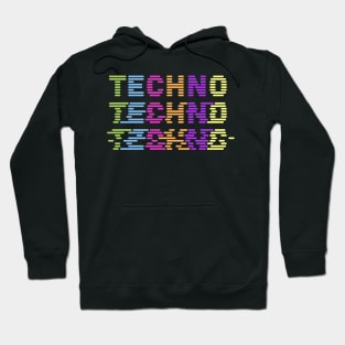 Lined Techno Glitch Hoodie